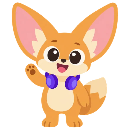 Fen the fox waving